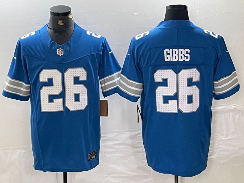 Custom Women Detroit Lions Blue Three generations 2024 Nike Vapor F.U.S.E. Limited NFL Jersey->customized nfl jersey->Custom Jersey